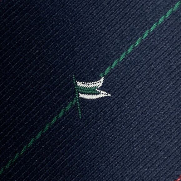 Brooks Brothers Makers Vintage Tie Repp Weave RARE Golf Stripe Blue English Silk - Picture 6 of 9